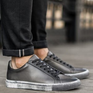 premier low top | distressed grey