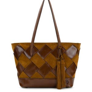 import placeholder for verzi tote suede leather weave 30587459